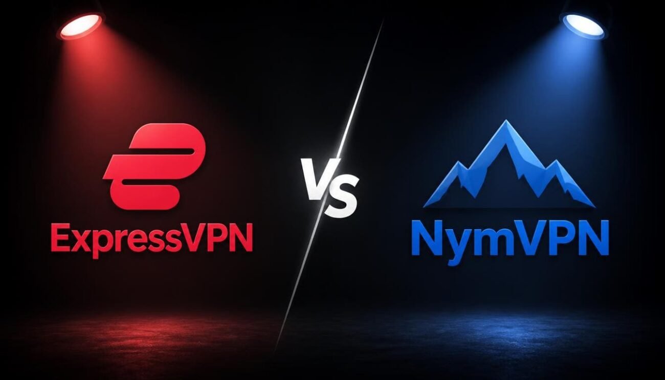 NymVPN vs ExpressVPN 2026 comparison of decentralized privacy and traditional VPN protection