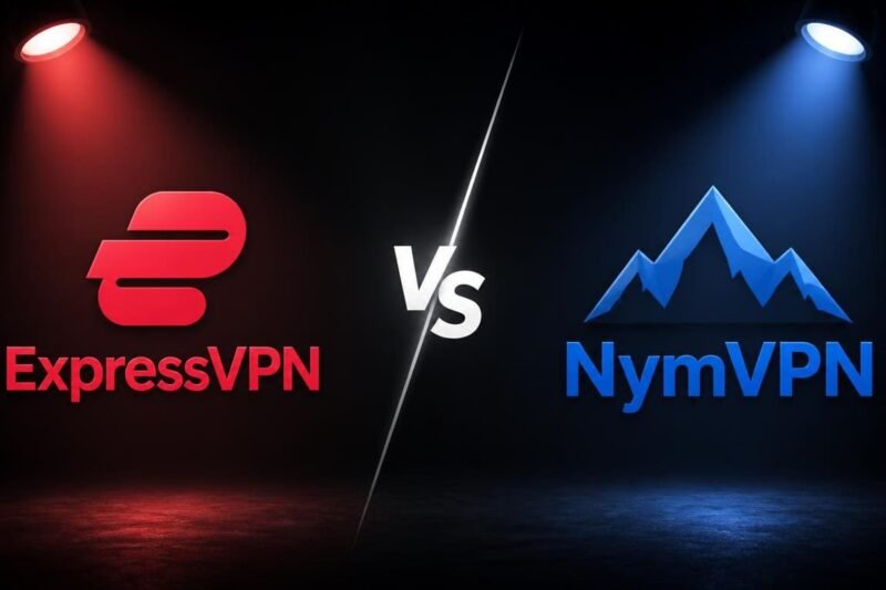 NymVPN vs ExpressVPN 2026 comparison of decentralized privacy and traditional VPN protection